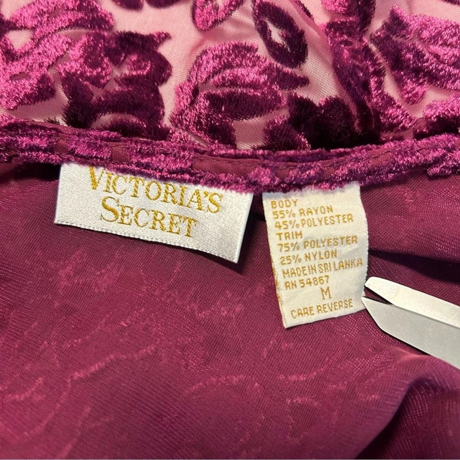 UNDERCOVER Abito Slip Vintage Victoria’s Secret Taglia M Viola Maglia Lingerie Etichetta Oro