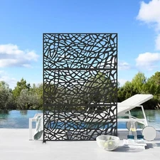 SHPAI Freestanding Outdoor Indoor Metal Privacy Screens& Panels,Mesh Shape