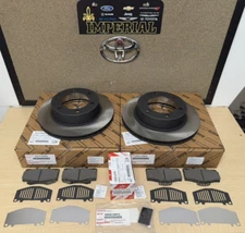 1995-2004 TOYOTA TACOMA 4WD OEM FRONT BRAKE ROTORS, TCMC BRAKE PADS & SHIM KIT