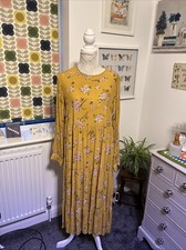 Pieces Yellow Floral Tiered Maxi Dress Size Medium Worn Once