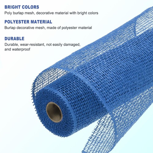 10 Inch Poly Burlap Mesh for Wreath Decorative Mesh Fabric Ribbon 5 Yard for ... - Picture 3 of 7