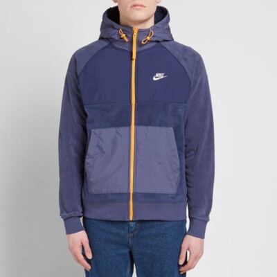 NEW Nike Polar Fleece Full Zip Hoodie Jacket - Midnight Navy