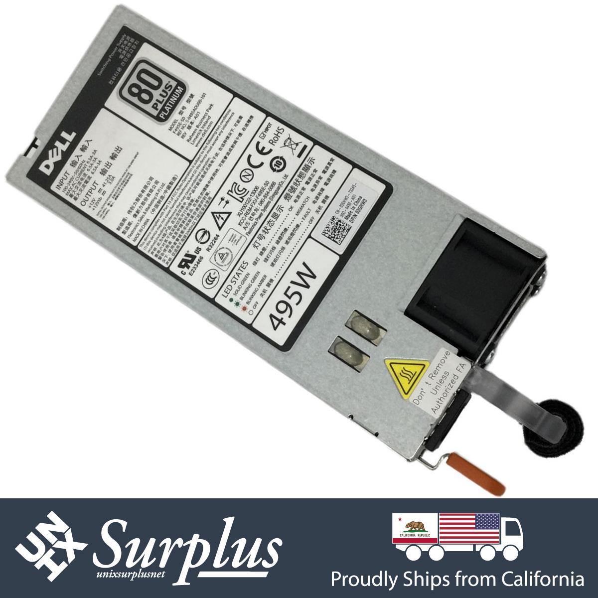 Dell 450-AEBM 495W Power Supply Unit - Platinum Efficiency For PowerEdge Servers