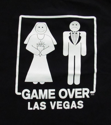 Game Over Getting Married Large T-Shirt Bride Groom Marriage Bachelor Party