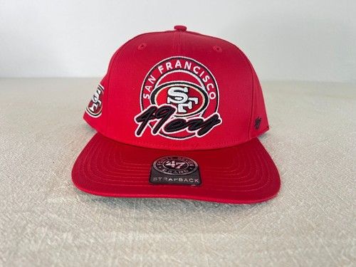 San Francisco 49ers 47 Brand Strapback Red SF - Picture 3 of 6