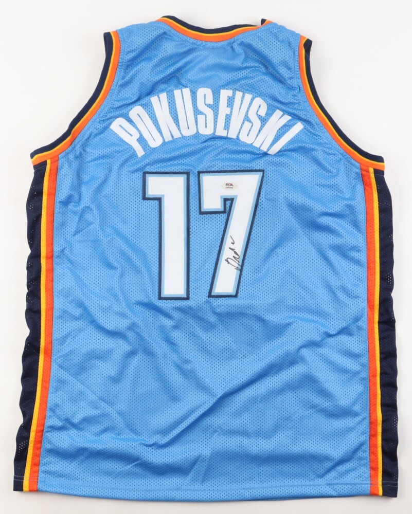 Aleksej Pokusevski Autographed Signed Oklahoma City Thunder Jersey (PSA) OKC Center/ Forward 