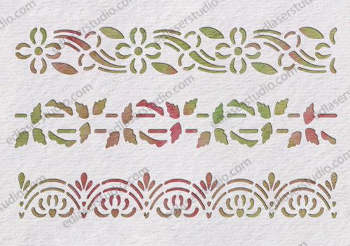 Rand Spitze Schablone Vintage Shabby Chic Hochzeit Kuchen Möbel Stoff Handwerk BO8 - Bild 6 von 24