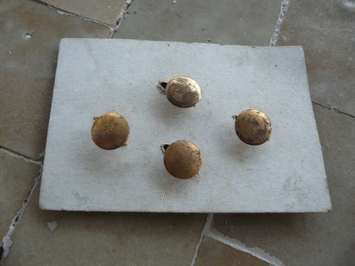 paire de boutons de col et de chemise ancien en laiton - Bild 3 von 3