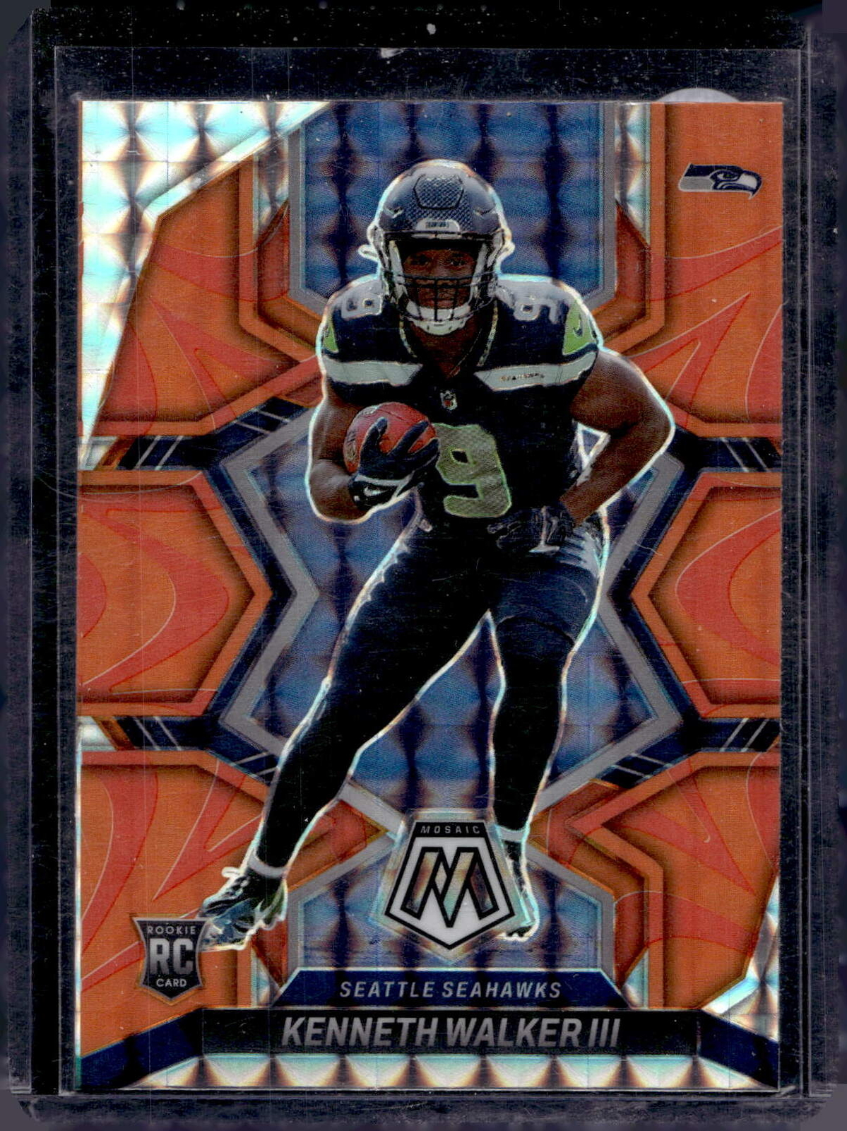 2022 Panini Mosaic #308 Kenneth Walker III Mosaic Reactive Orange