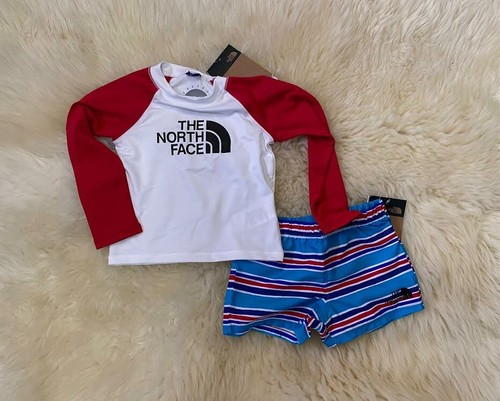 NWT THE NORTH FACE Unisex Little Kid 5 Long-Sleeve Top & Shorts Sun Set UPF 50 - Picture 9 of 10