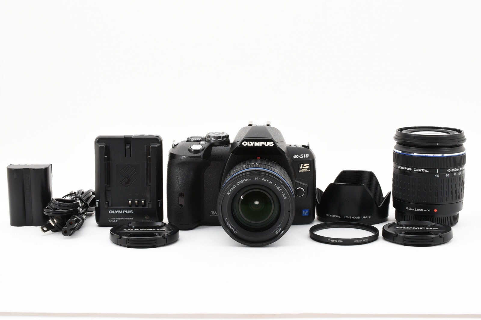 OLYMPUS E-510 Digital SLR Camera 14-42/40-150mm Double Lenses From JAPAN #2096