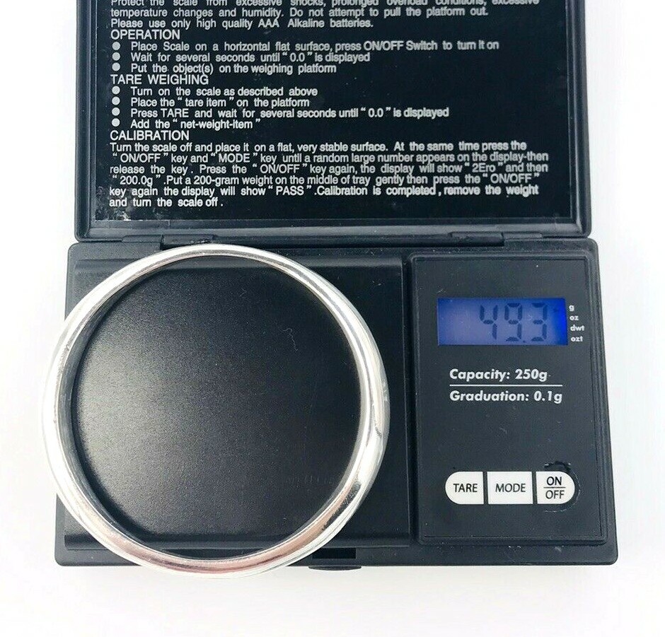 Vintage Solid 925 Sterling Silver Stacker Bangle … - image 6