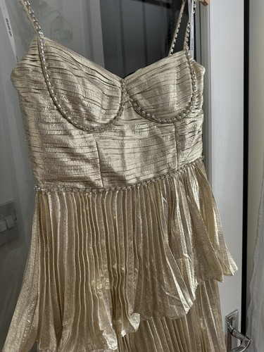 Self-Portrait Gold Tiered Midi Dress - Picture 22 of 24