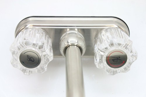 Huntington Brass Bar faucet Acrylic handles W9110002 PVD Satin Nickel - NEW - Picture 7 of 10