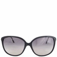 62722 auth BURBERRY black acetate Cat-Eye Sunglasses Gradient Lens B 4118-Q
