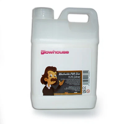 THE GLOWHOUSE PVA Glue 1.75L Washable Kids Safe Ideal For School Craft Home Office NON Toxic
