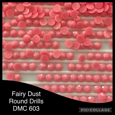 AU SELLER 2000 Drills Diamond Painting ROUND Fairy/Pixie Dust Glitter DMC 603
