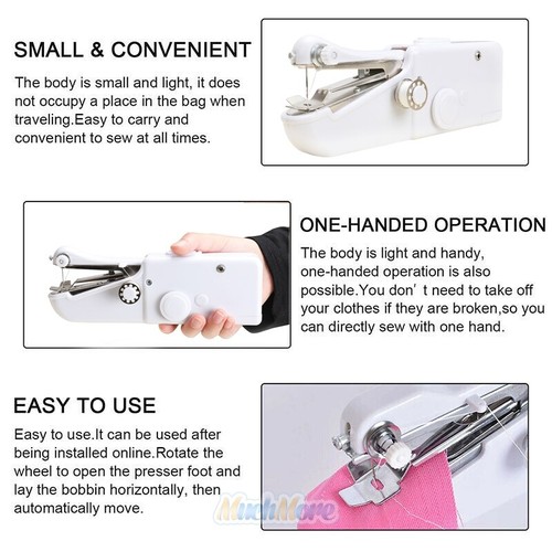 Smart Mini Electric Tailor Stitch Hand-held Sewing Machine w/ 126Pcs Sewing Kit - 第 29/49 張圖片