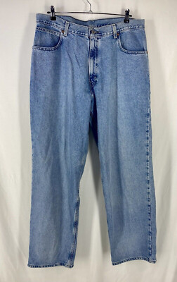Vintage Levi's Dry Goods 595 Baggy Straight Fit Blue Jeans Mens