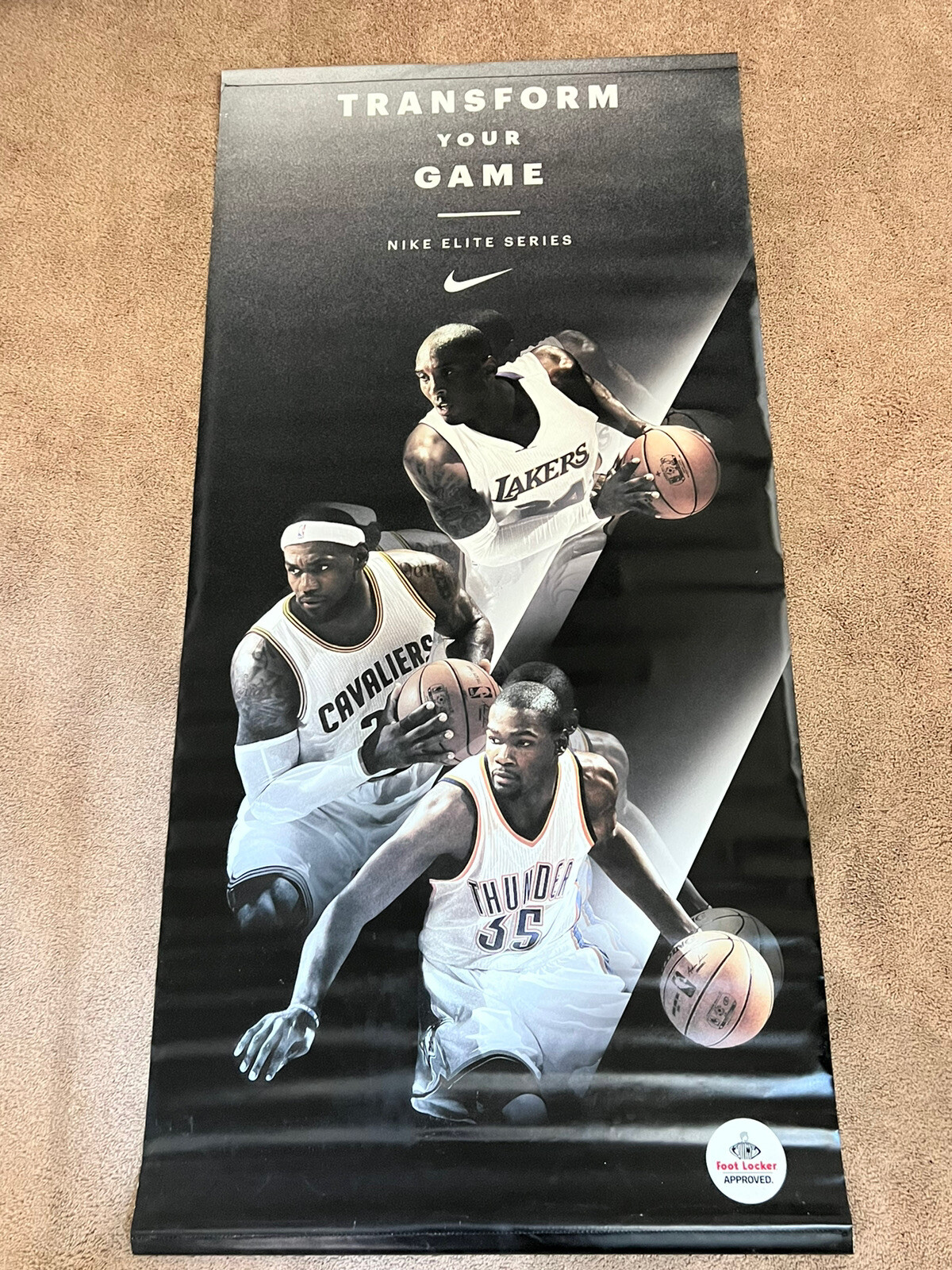Foot Locker Banner Kobe Bryant Lebron James Kevin Durant Large Poster Promo  Nike | eBay