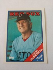 1988 Topps Boston Red Sox John McNamara #414 Manager Checklist Baseball Card B10