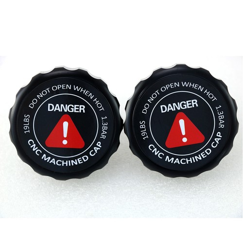 1.3 Bar Notch Grip Radiator Cap Anodize Black Aluminium Round CNC Machined AU - Bild 9 von 9