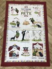 Samuel Lamont Tottering Garden Party Linen Union Tea Towel - Linen Blend
