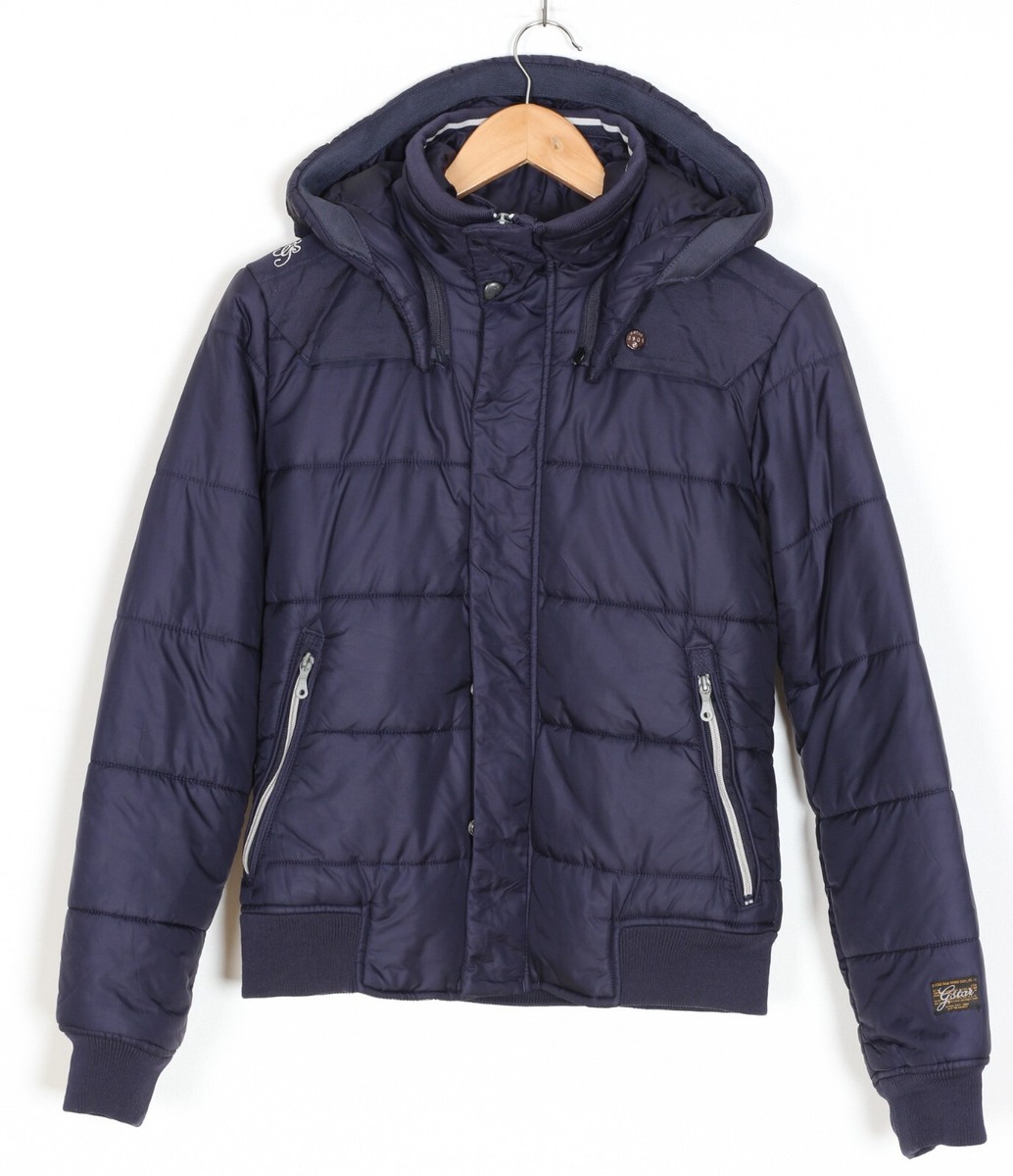 G-STAR WHISTLER HDD BOMBER Jacket Women Size M Hooded Padded MJ4694