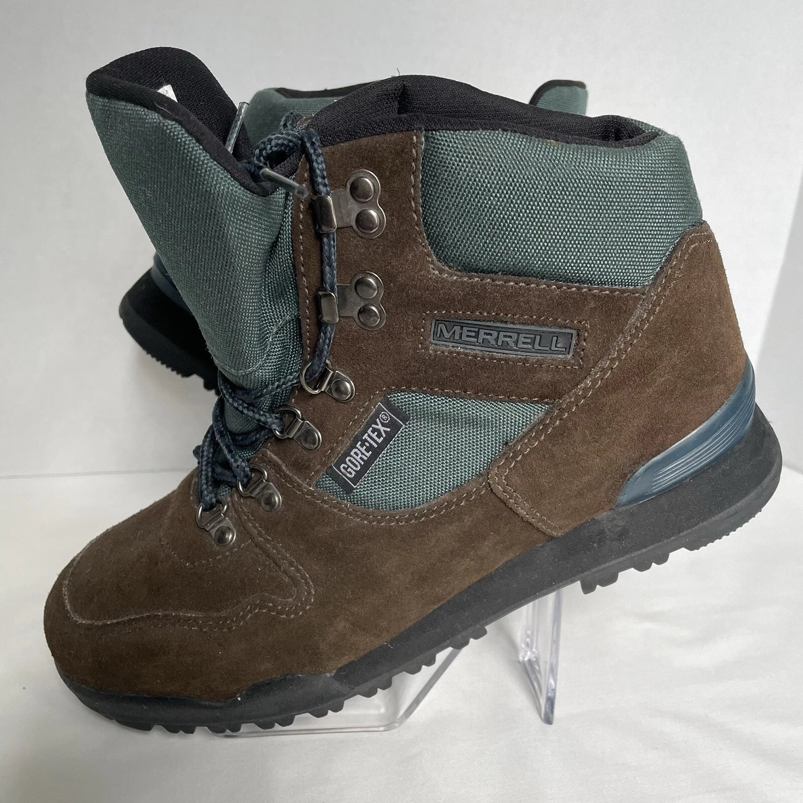 merrell vintage hiking gore-tex nova gtx suede 90s air cushion boots