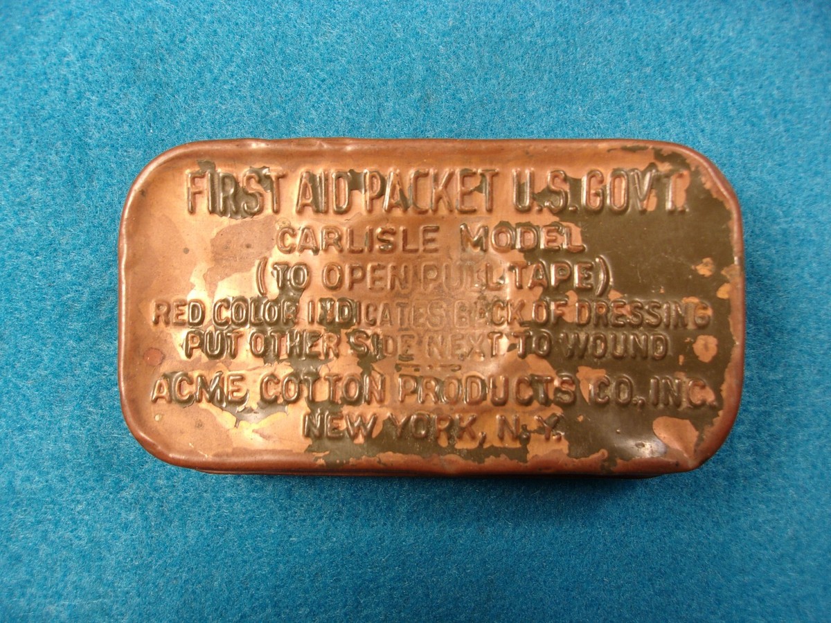 WELL USED OLD VTG ANTIQUE WWII ERA COPPER US ARMY FIRST AID WELL USED OLD VTG ANTIQUE WWII ERA COPPER US ARMY FIRST AID