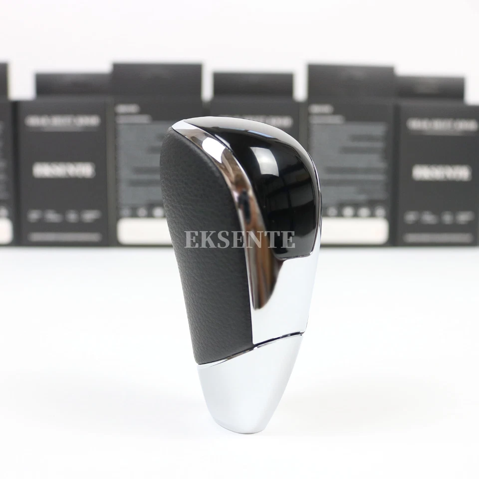 Pomo de cambio de marchas de cuero negro para Nissan X-TRAIL QASHQAI TERRA MURANO NAVARA Foto 4 de 4