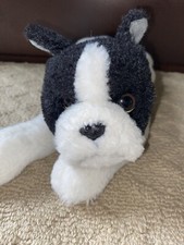FAO Schwarz Boston Terrier Plush Stuffed Animal Dog EUC