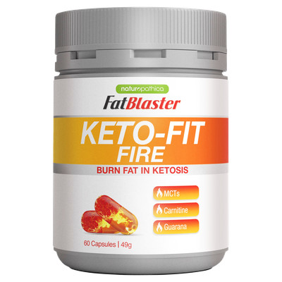 FatBlaster Keto-Fit Fire 60 Capsules Burn Fat In Ketosis MCTs Carnitine