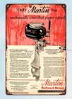 1947 marina MARTIN boating outboard motor metal tin sign vintage wall decor