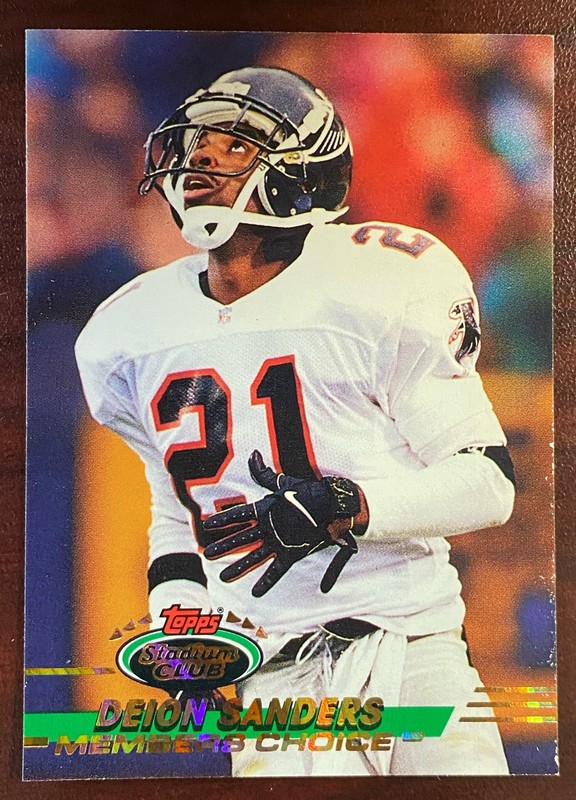 1993 Topps Stadium Club Members Choice #493 Deion Sanders Atlanta Falcons