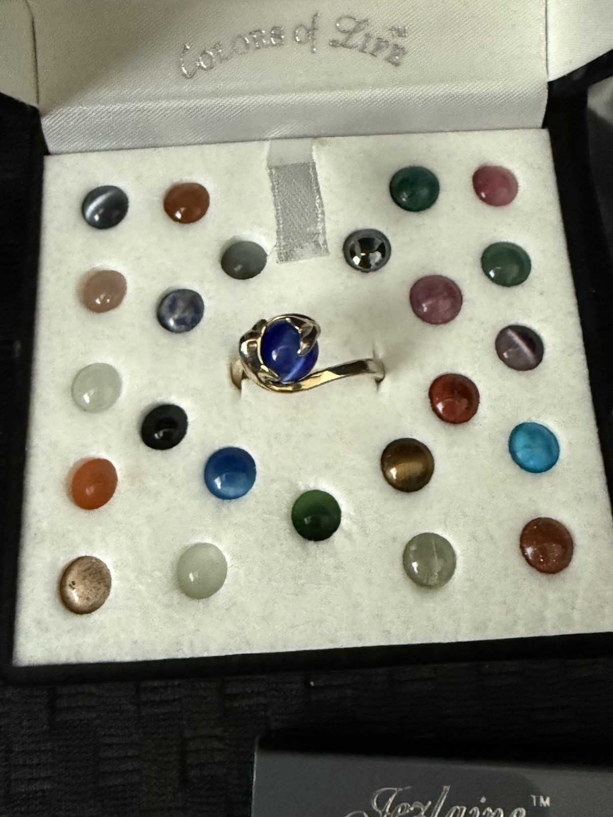 Gold Sterling Silver Ring Interchangeable Gemston… - image 2