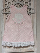The Bailey Boys pink romper dress 4t princess carriage 100 cotton Made in USA