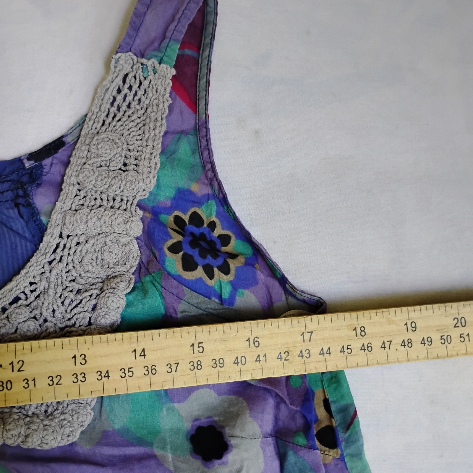 Trinity Top Medium Silk Cotton Patchwork Flowy Fa… - image 7