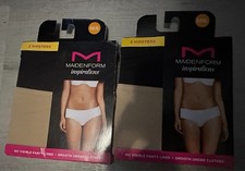 Maidenform Inspirations 4 Pairs Hipsters Panties Size M 6 New Black Beige