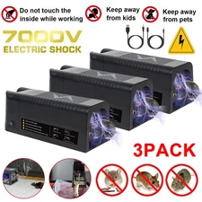 3PCS Electronic Mouse Trap Victor Control Rat Killer Pest Electric Rodent Zapper