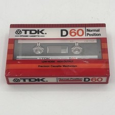  1 TDK D60 1982 TYPE I BLANK CASSETTE TAPE Normal Position - NEW SEALED