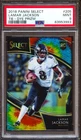 2018 Panini Select Lamar Jackson RC Field Level Tie Dye Prizm #/25 Rookie PSA 9