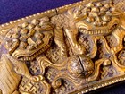 RARE - Antique Chinese Gilt Bronze Fu Dog Belt Buckle — photo 2