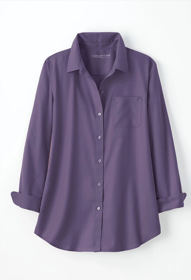 Coldwater Creek Women’s Anytime No-Iron Tunic 3 Color available - Image 2 of 4