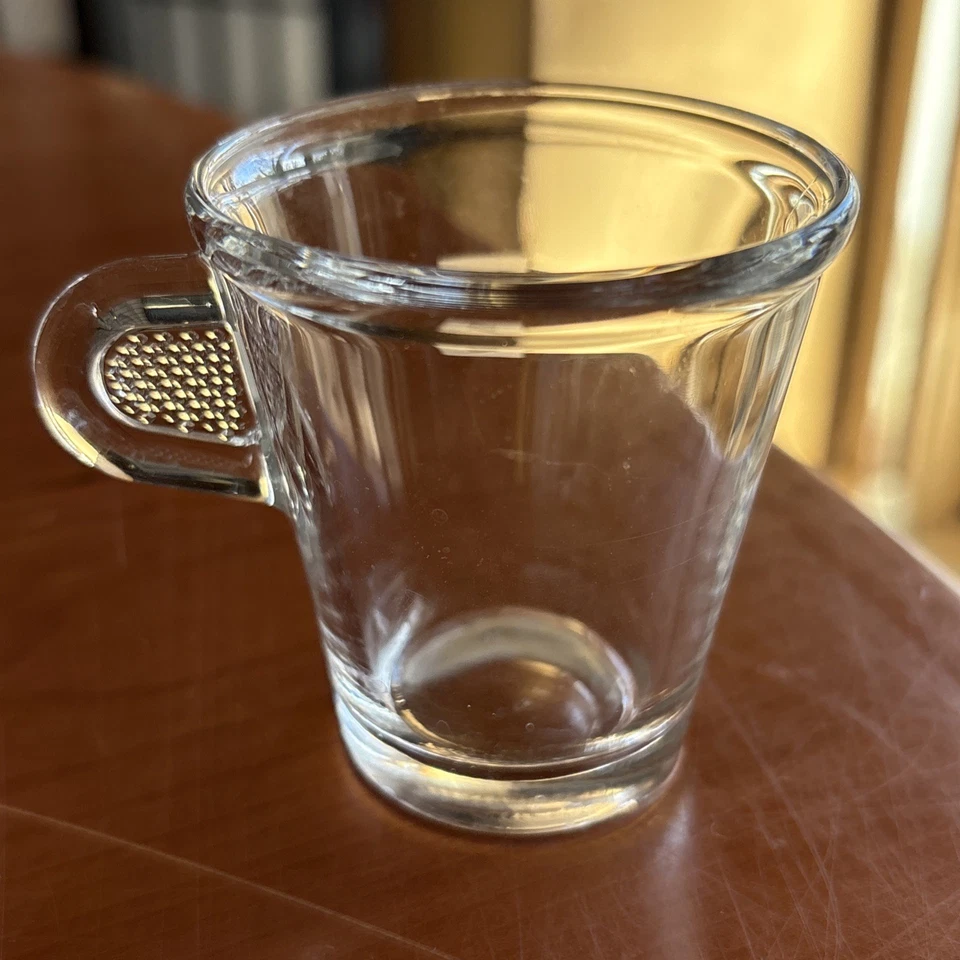 (2) Xícaras de café expresso Nespresso MINI vidro transparente com alças de aperto - 2,5 polegadas de altura - Imagem 4 de 4