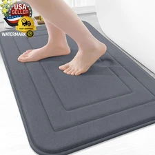 Memory Foam Bathroom Rug Mat 30X20, Ultra Soft and Absorbent Bath Mat, Machine W