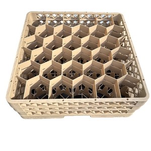 Traex TR12H Beige 30 Compartment Glass with 1 Hexagon Extender