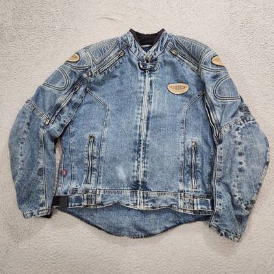 Cortech Rider Blues DSX Jacket Mens Medium 42 Blue Jean Denim Armored Motorcycle