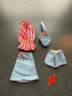 Vintage Barbie #7823 Red, White And Denim COMPLETE Set 1974 Best Buy