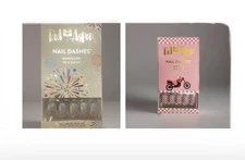 Red Aspen Press On Nails LOT OF 2 Short Square Nail Dashes